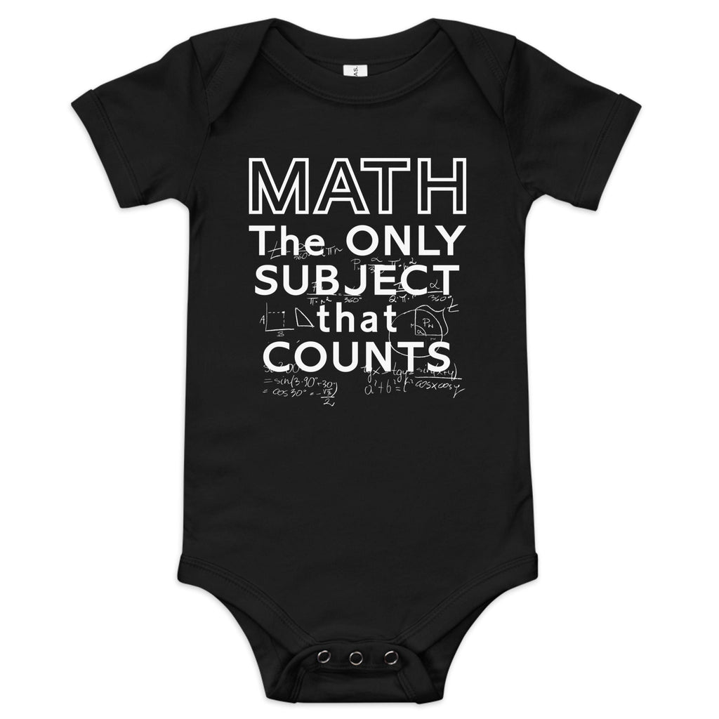 Math The Only Subject That Counts Kid's Onesie