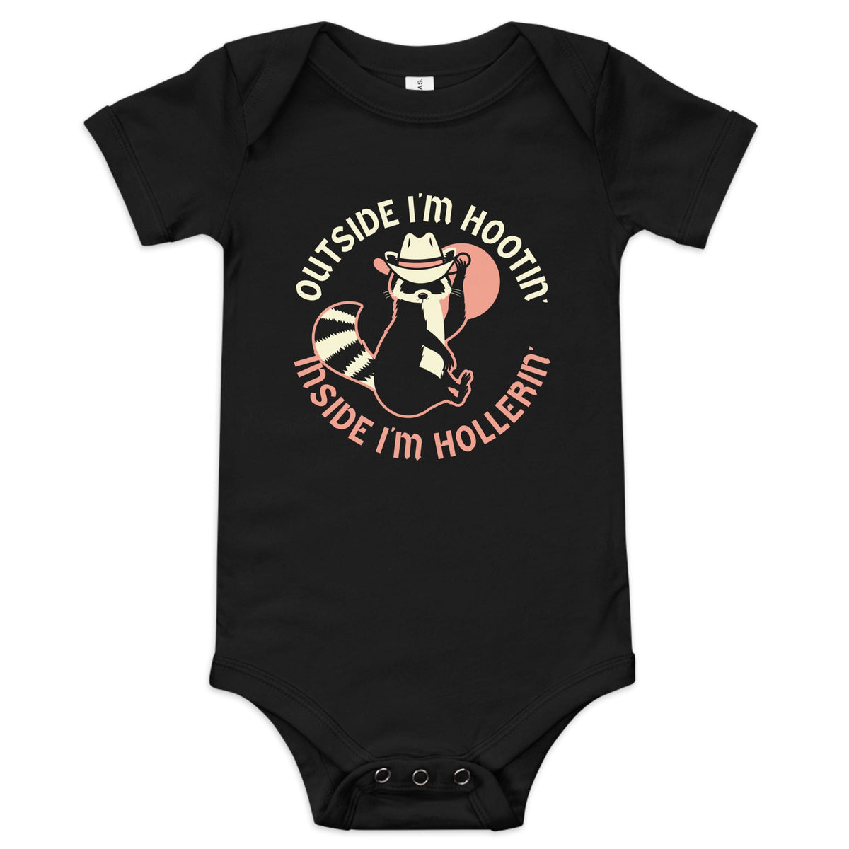Outside I'm Hootin' Inside I'm Hollerin' Kid's Onesie
