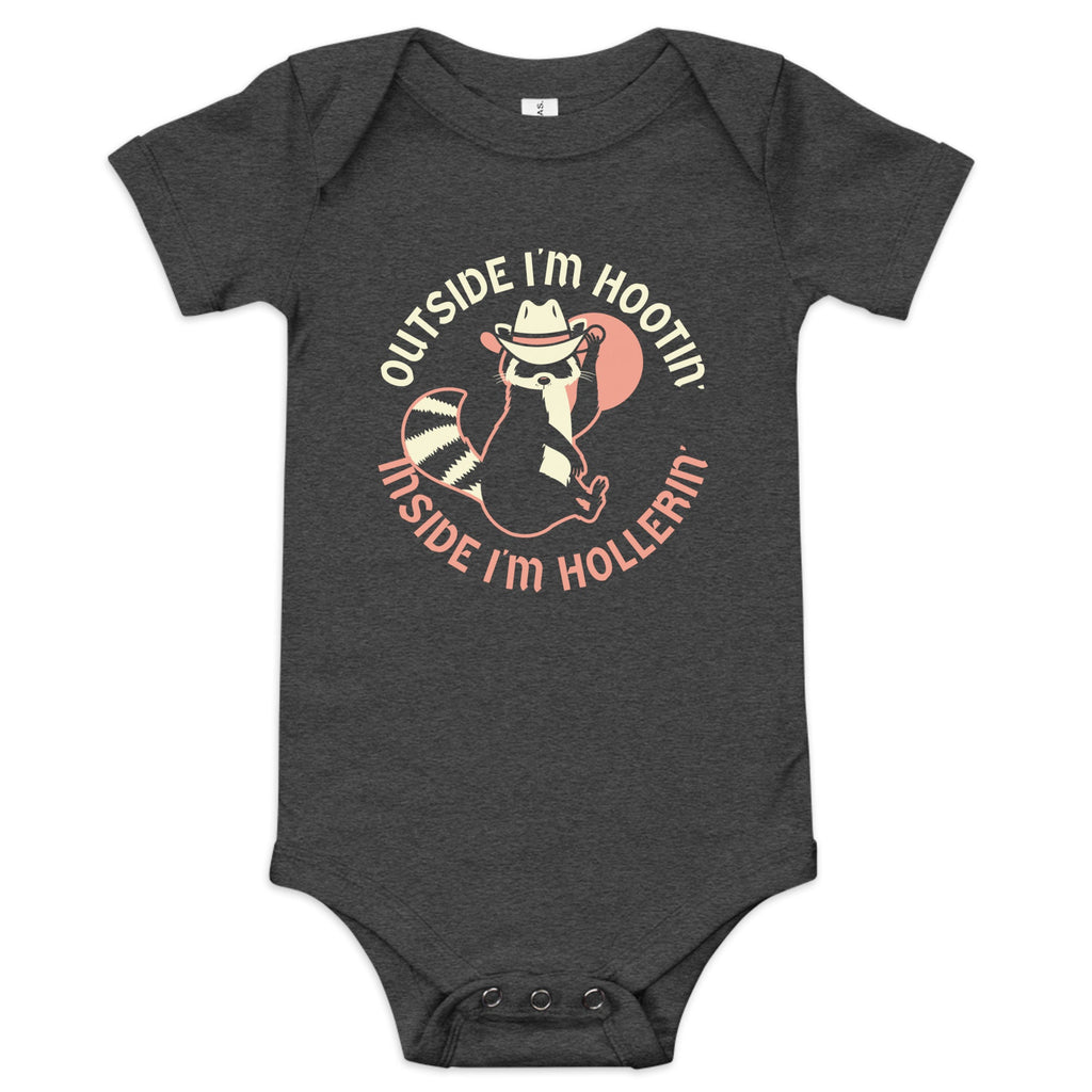 Outside I'm Hootin' Inside I'm Hollerin' Kid's Onesie