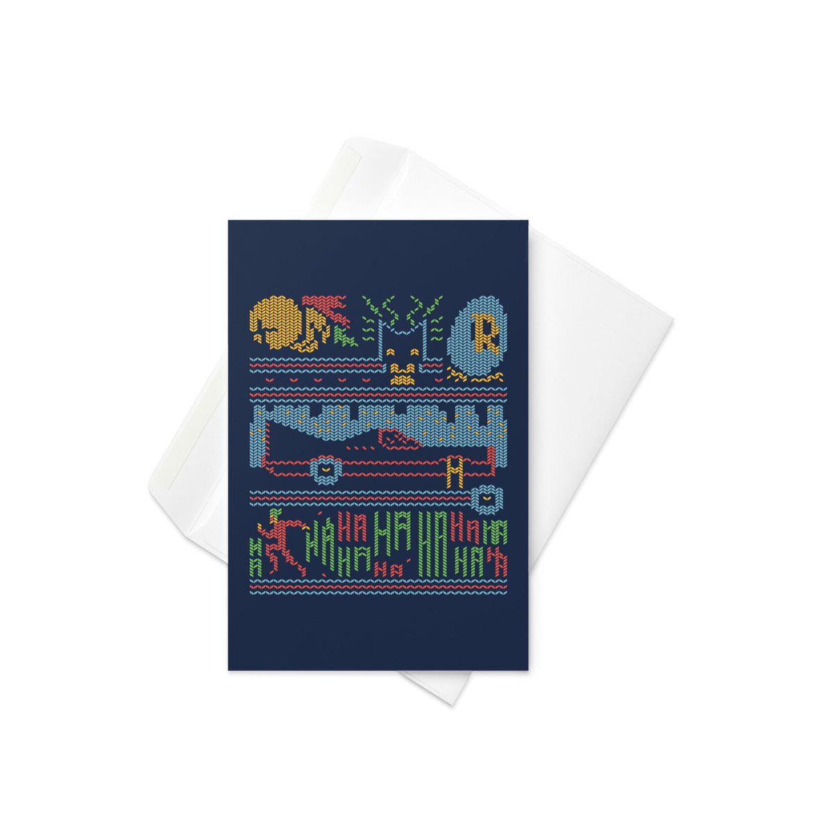 Bat Christmas Sweater Greeting Card