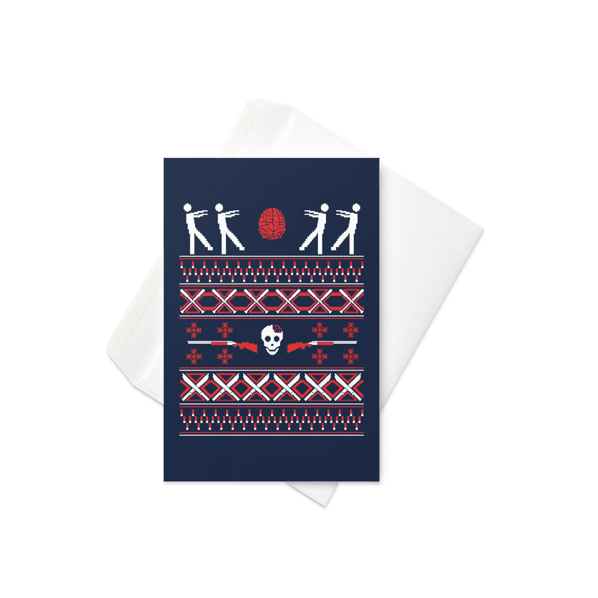 Zombie Christmas Sweater Greeting Card