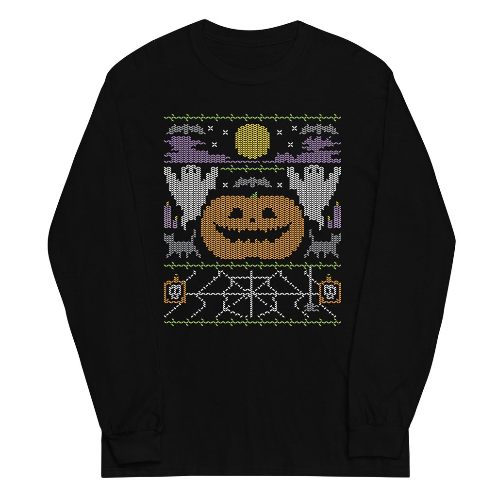 Ugly Halloween Sweater Unisex Long Sleeve Tee product image 1