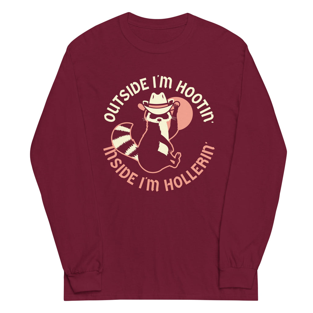 Outside I'm Hootin' Inside I'm Hollerin' Unisex Long Sleeve product image 1