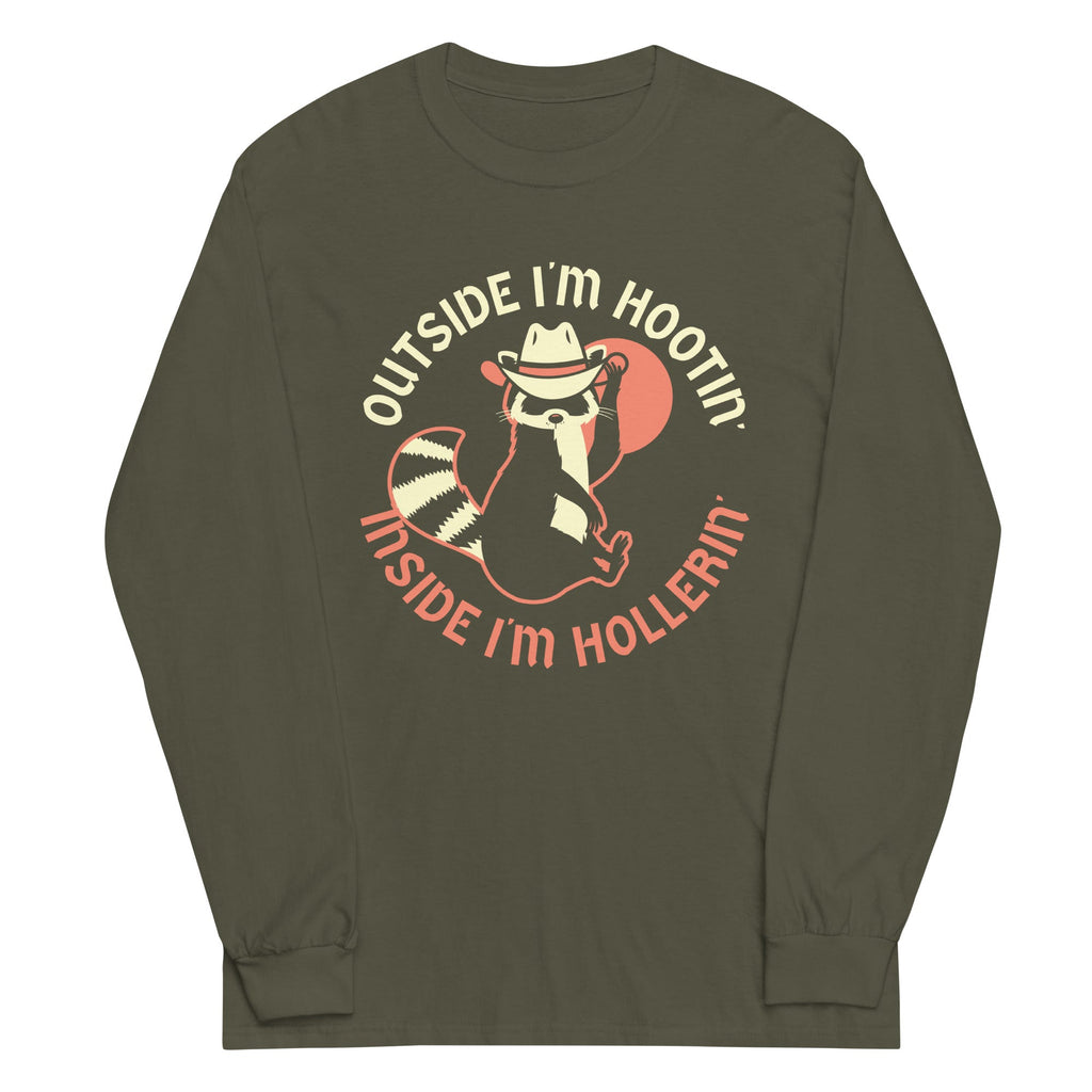 Outside I'm Hootin' Inside I'm Hollerin' Unisex Long Sleeve product image 6