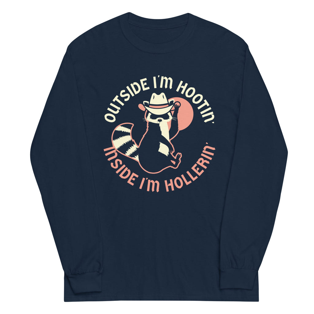 Outside I'm Hootin' Inside I'm Hollerin' Unisex Long Sleeve product image 3