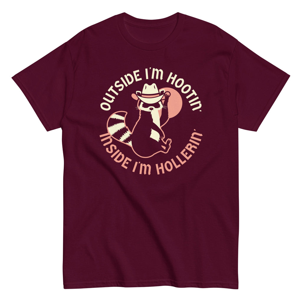 Outside I'm Hootin' Inside I'm Hollerin' Men's Classic Tee product image 3