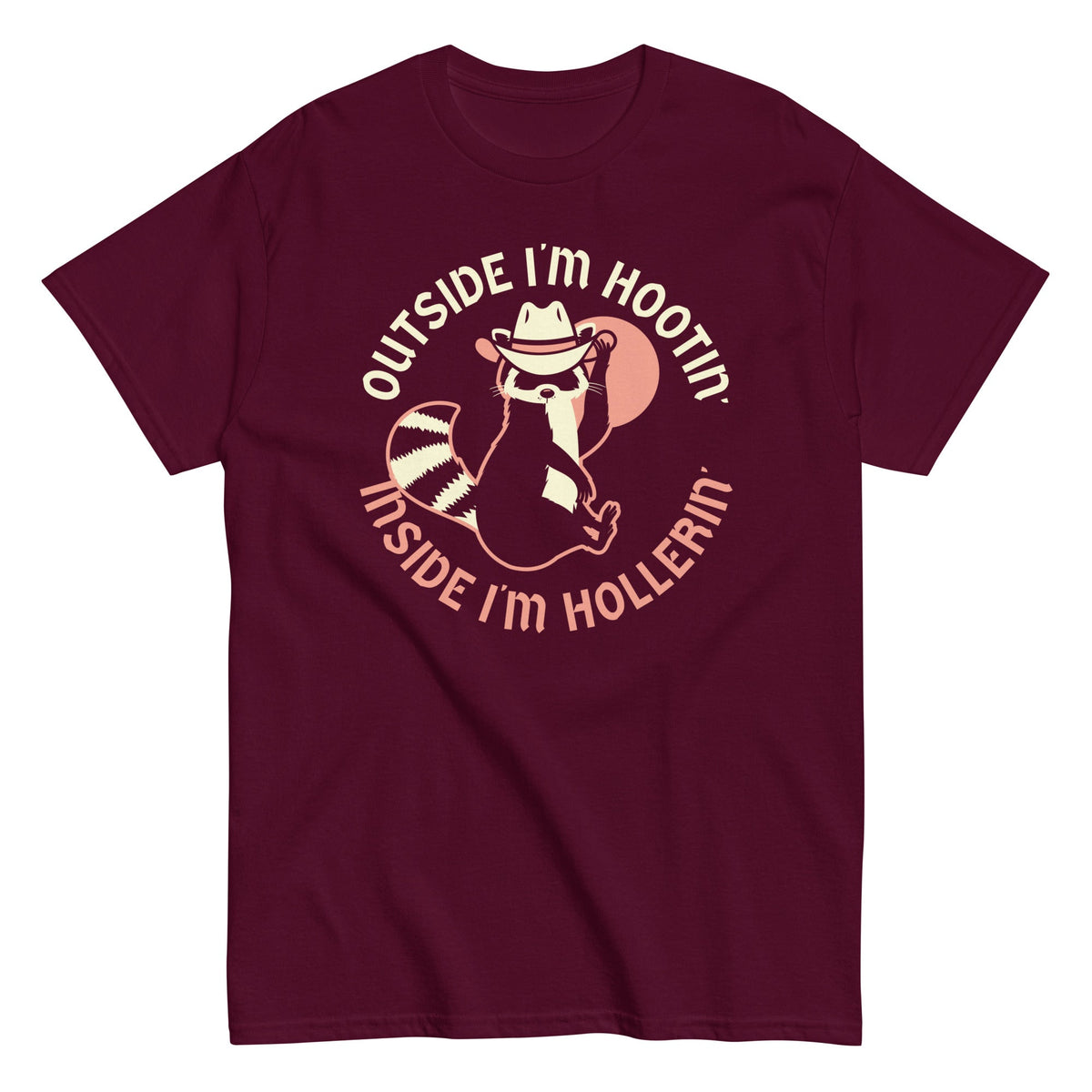 Outside I'm Hootin' Inside I'm Hollerin' Men's Classic Tee product image 3