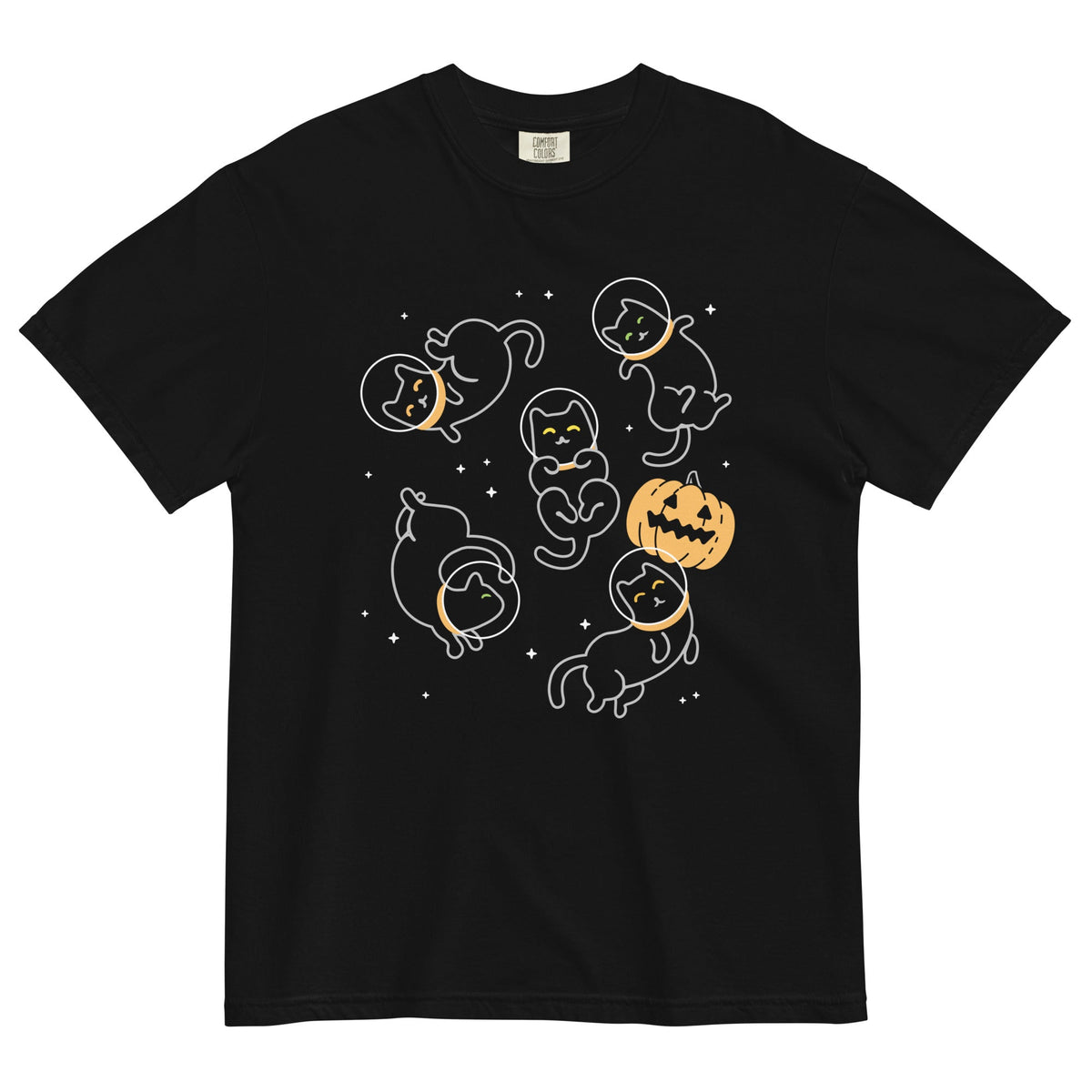 Cat Halloween In Space Men's Relaxed Fit Tee product image 1