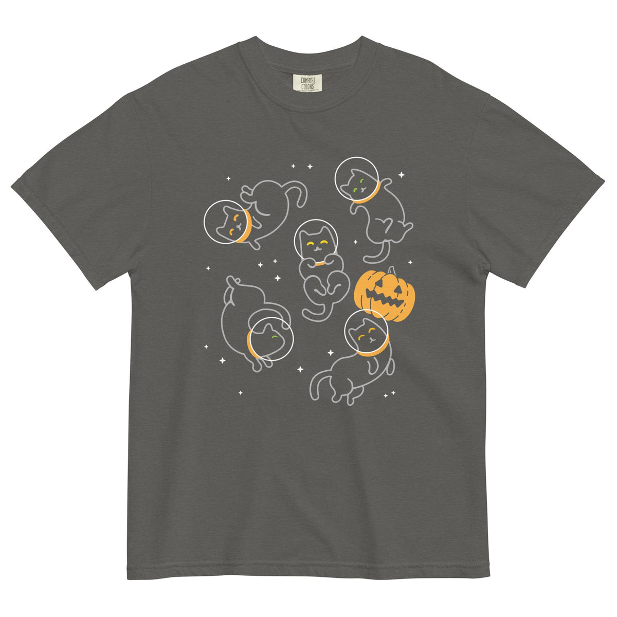 Cat Halloween In Space Men's Relaxed Fit Tee product image 3