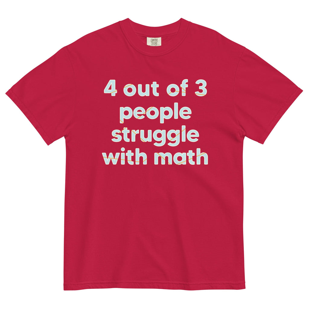 4 Out Of 3 People Struggle With Math Men's Relaxed Fit Tee product image 3