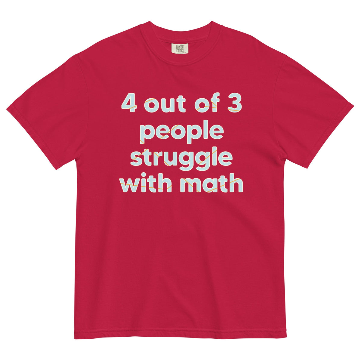 4 Out Of 3 People Struggle With Math Men's Relaxed Fit Tee product image 3