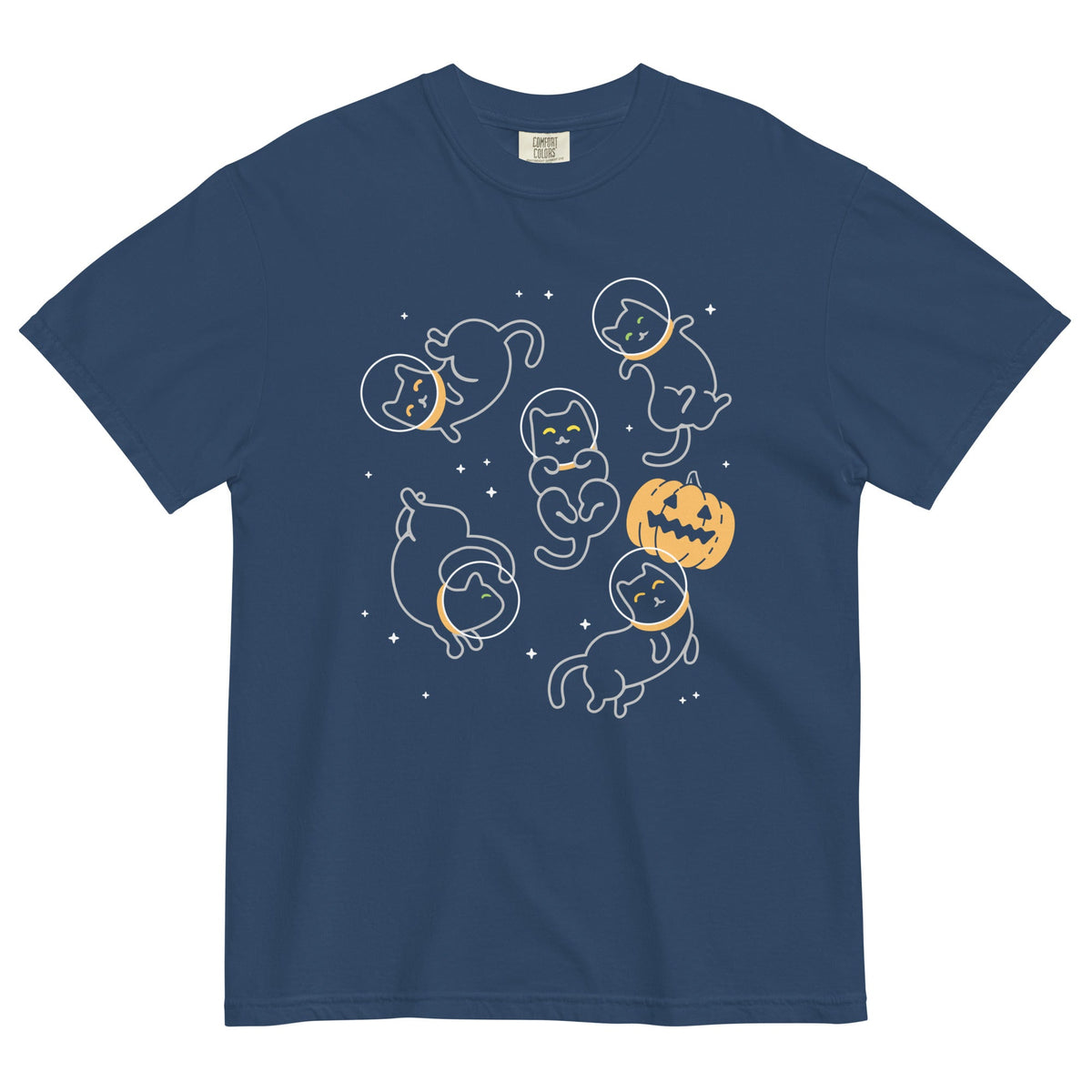 Cat Halloween In Space Men's Relaxed Fit Tee product image 2