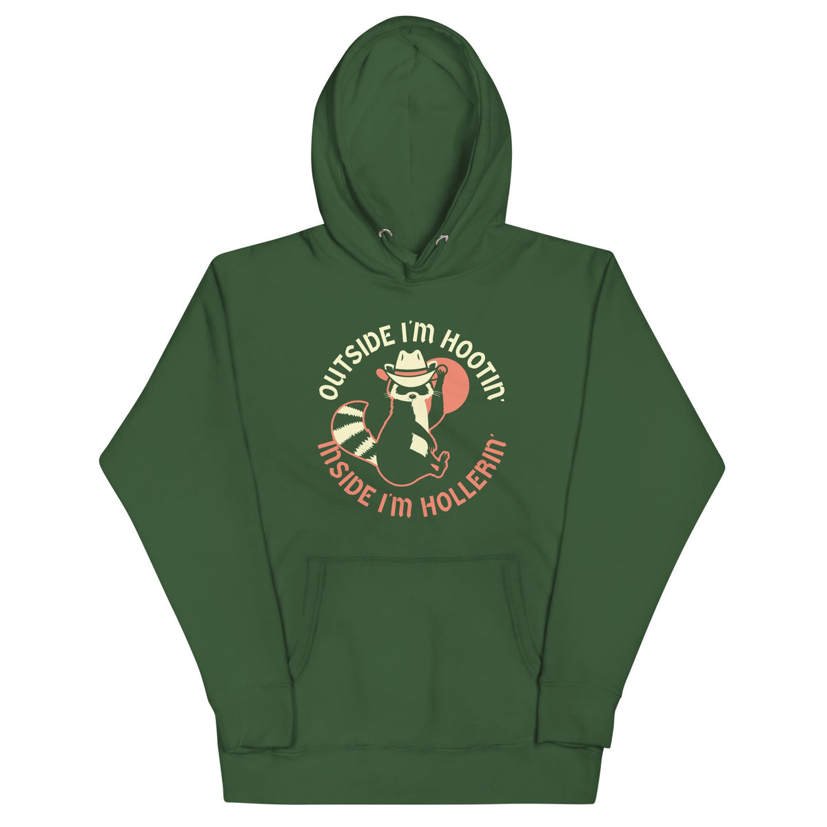 Outside I'm Hootin' Inside I'm Hollerin' Unisex Hoodie product image 6