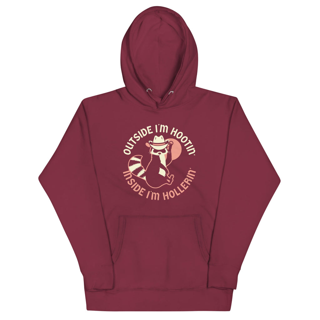 Outside I'm Hootin' Inside I'm Hollerin' Unisex Hoodie product image 1