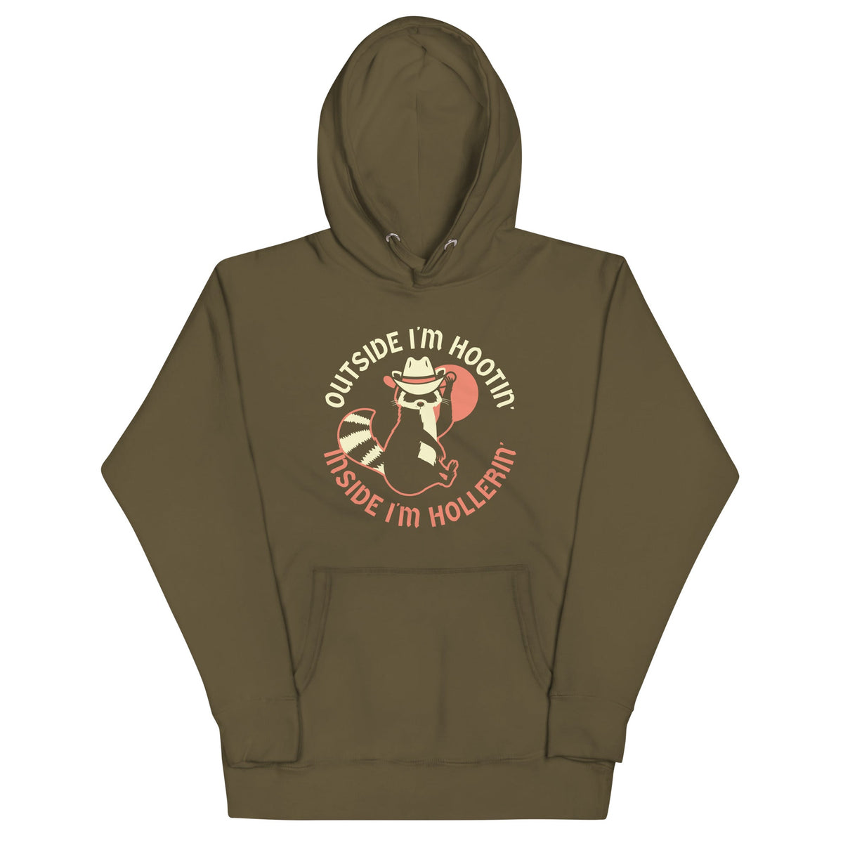 Outside I'm Hootin' Inside I'm Hollerin' Unisex Hoodie product image 7