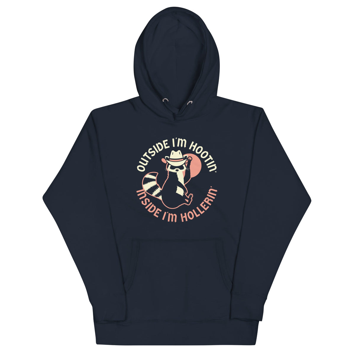 Outside I'm Hootin' Inside I'm Hollerin' Unisex Hoodie product image 3