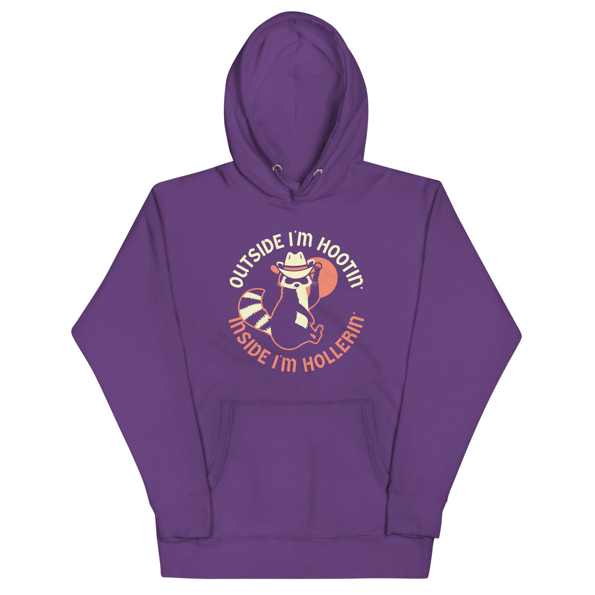 Outside I'm Hootin' Inside I'm Hollerin' Unisex Hoodie product image 5