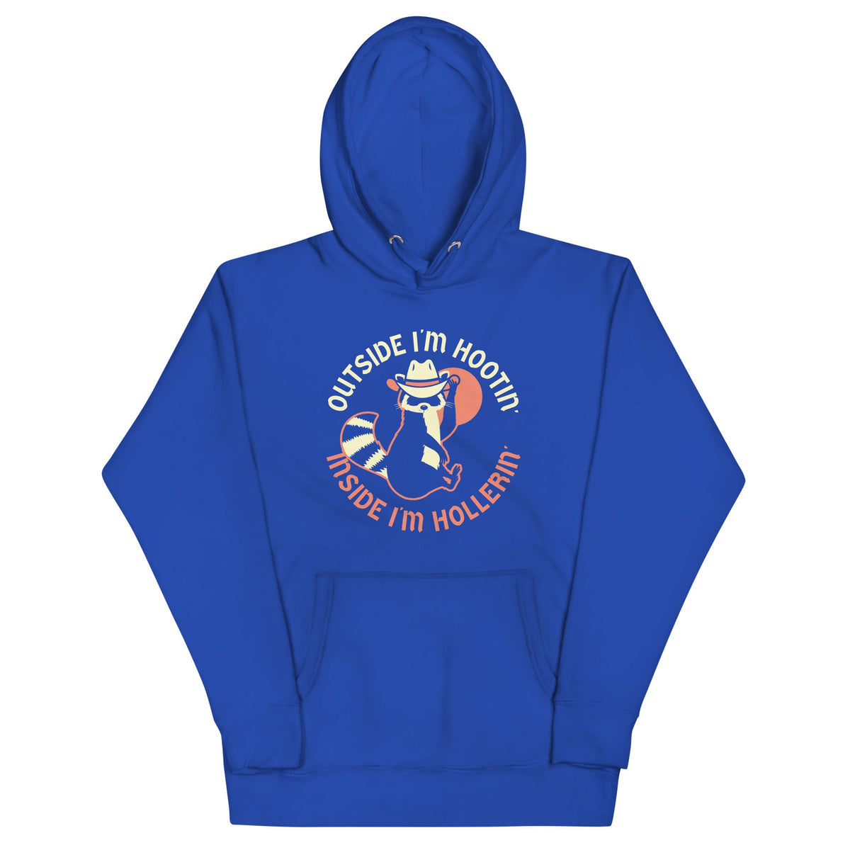 Outside I'm Hootin' Inside I'm Hollerin' Unisex Hoodie product image 4