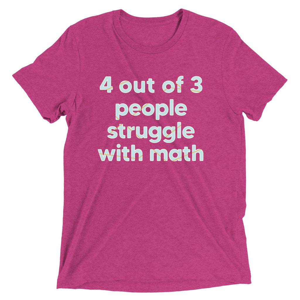 4 Out Of 3 People Struggle With Math Men's Tri-Blend Tee product image 4