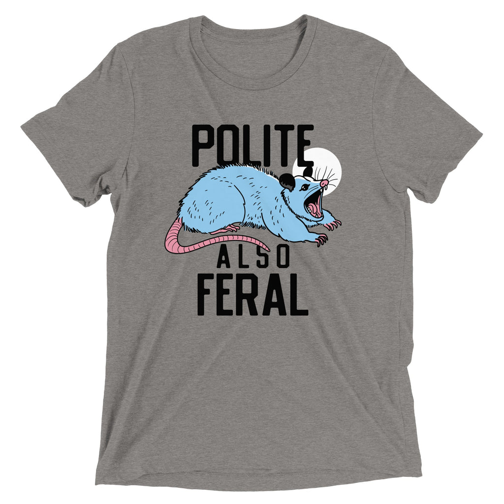 Polite Also Feral Men's Tri-Blend Tee product image 1