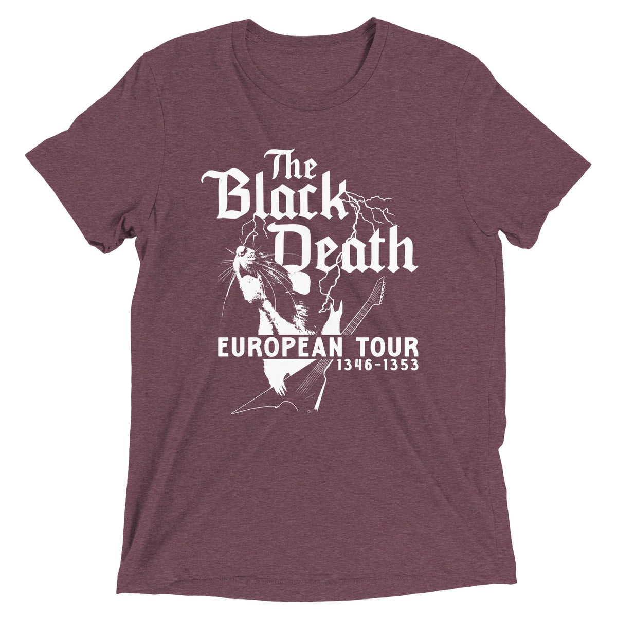 The Black Death European Tour Men's Tri-Blend Tee product image 3