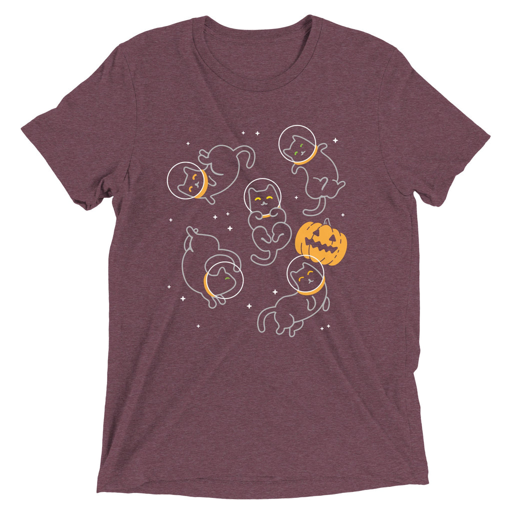 Cat Halloween In Space Men's Tri-Blend Tee product image 6
