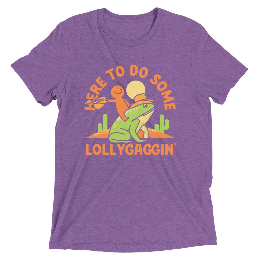 Here To Do Some Lollygaggin Men's Tri-Blend Tee product image 5