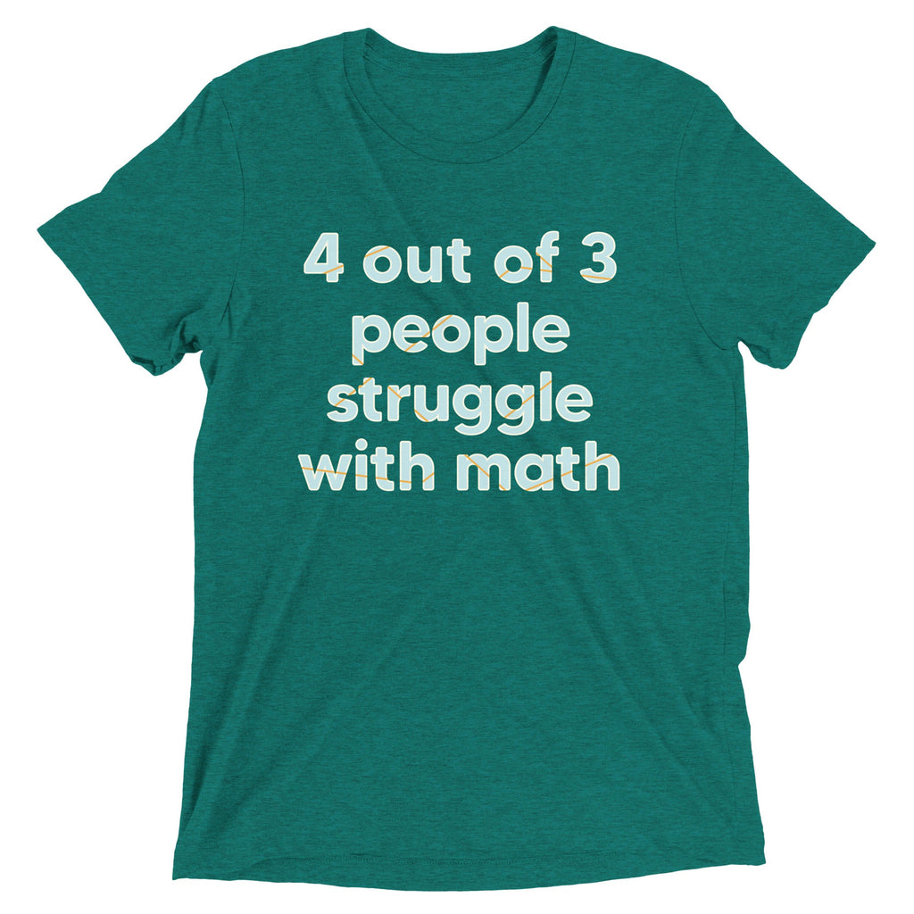4 Out Of 3 People Struggle With Math Men's Tri-Blend Tee product image 2