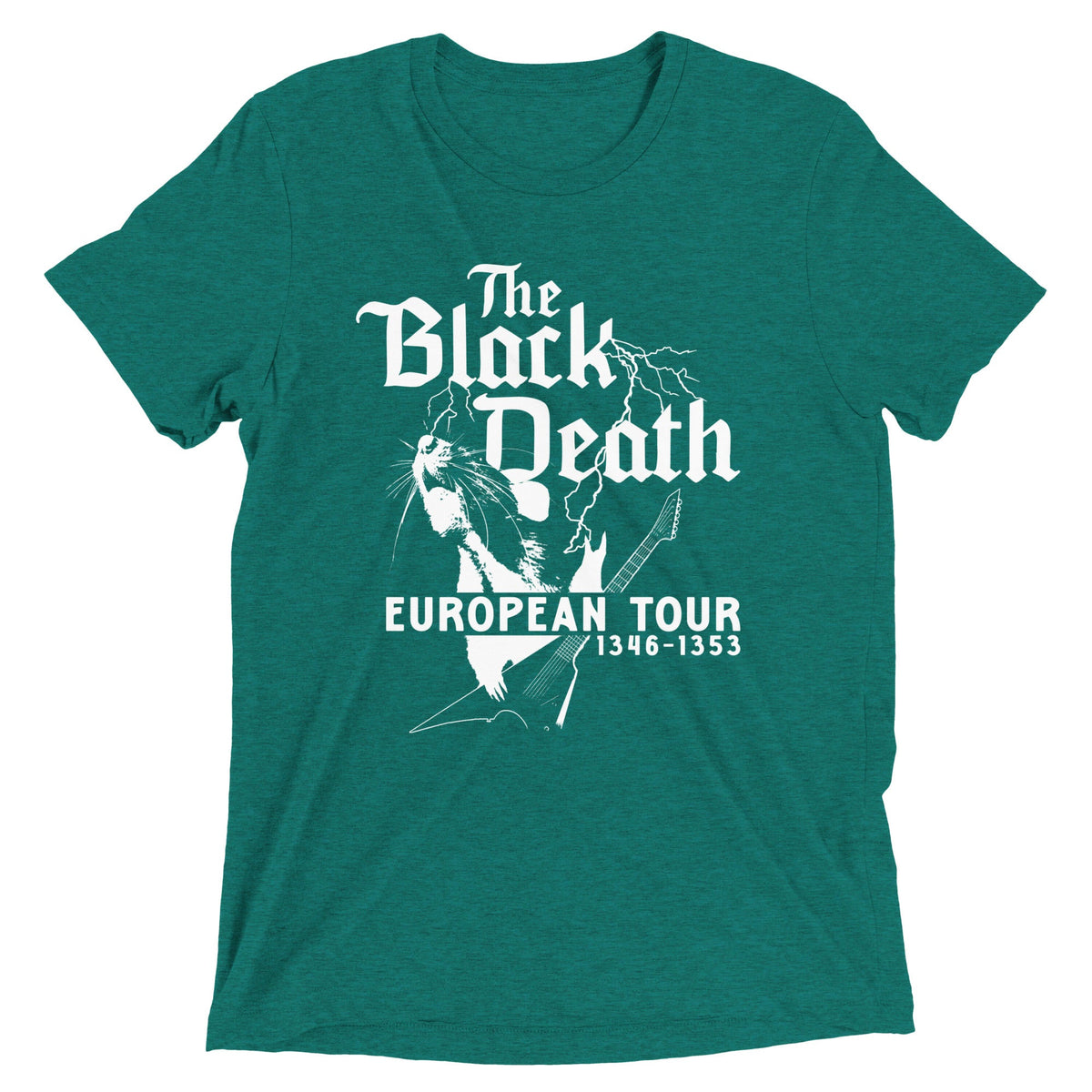 The Black Death European Tour Men's Tri-Blend Tee product image 2
