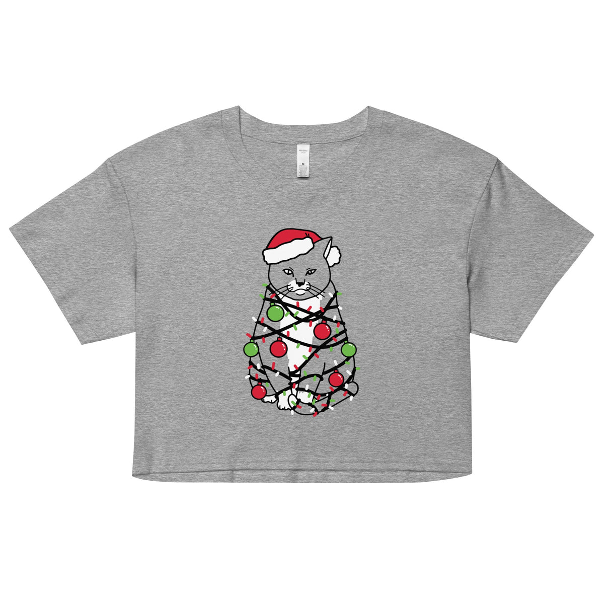 Meowy Christmas Women's Crop Tee product image 1
