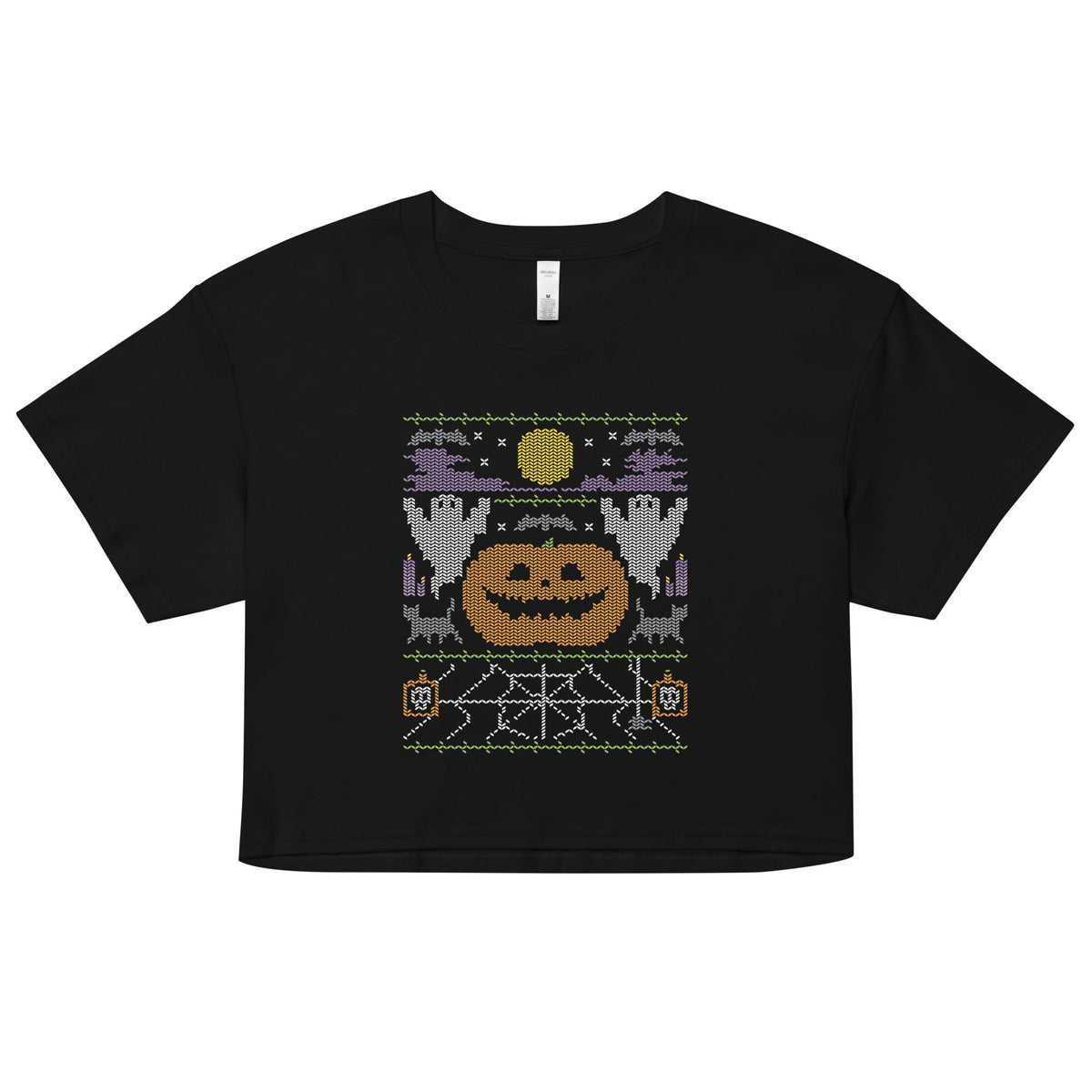 Ugly Halloween Sweater Women's Crop Tee product image 1