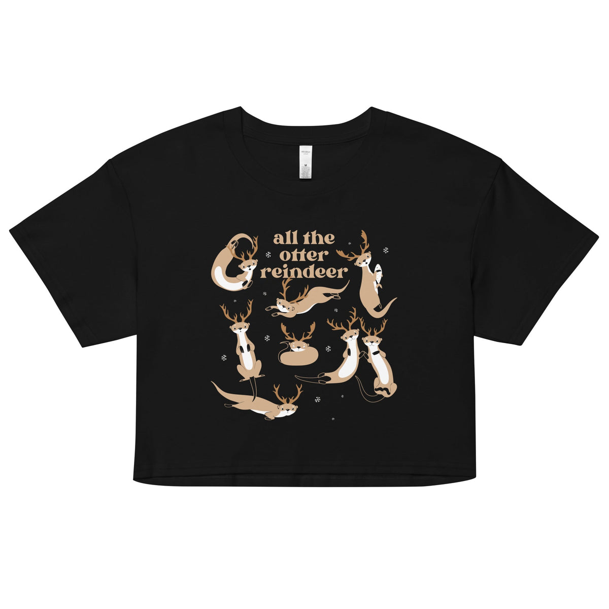 All The Otter Reindeer Women's Crop Tee product image 1