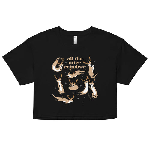All The Otter Reindeer Women's Crop Tee product image 1