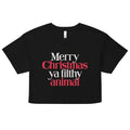 Merry Christmas Ya Filthy Animal Women's Crop Tee product image 1