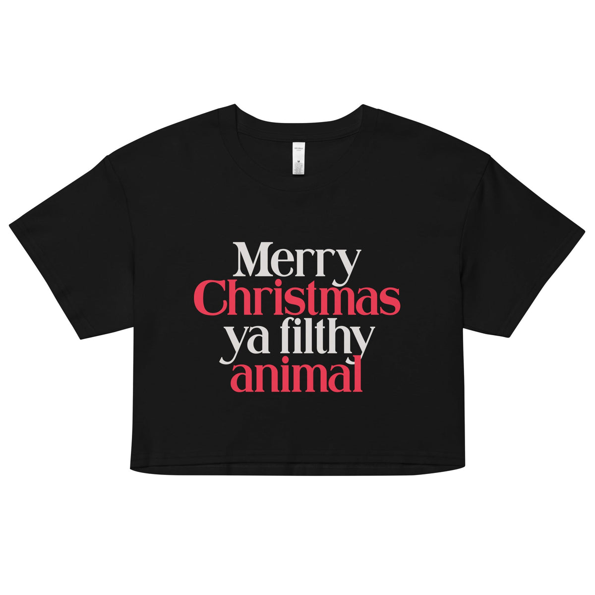 Merry Christmas Ya Filthy Animal Women's Crop Tee product image 1