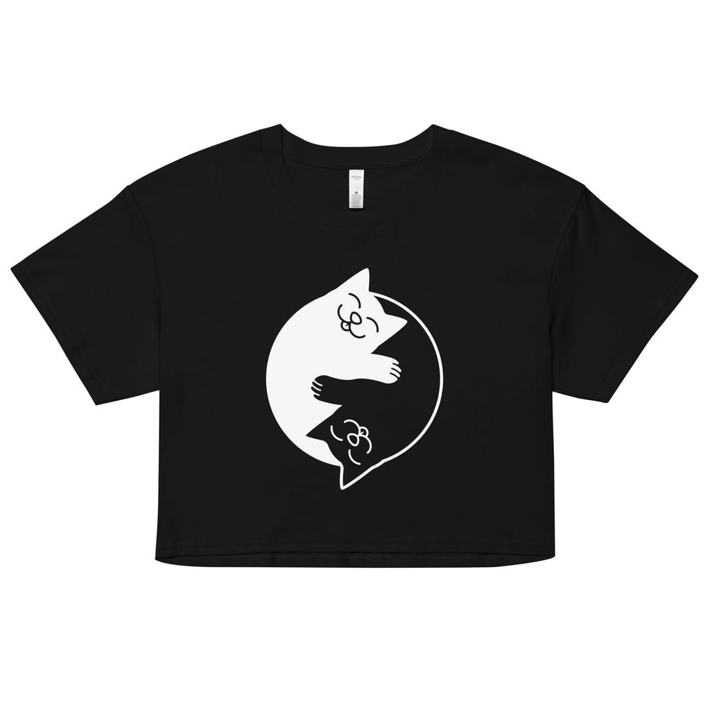 Yin Yang Cats Women's Crop Tee product image 1