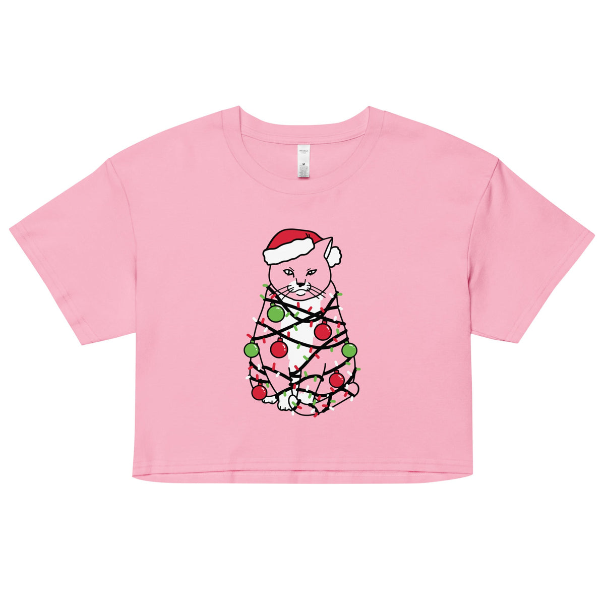 Meowy Christmas Women's Crop Tee product image 3