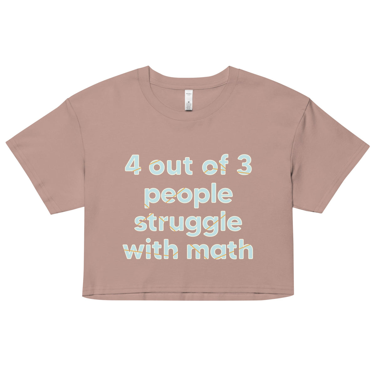 4 Out Of 3 People Struggle With Math Women's Crop Tee product image 2