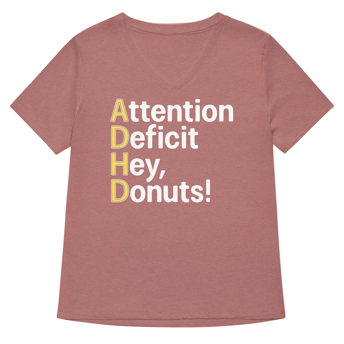 Attention Deficit Hey, Donuts! Women's V-Neck Tee product image 5
