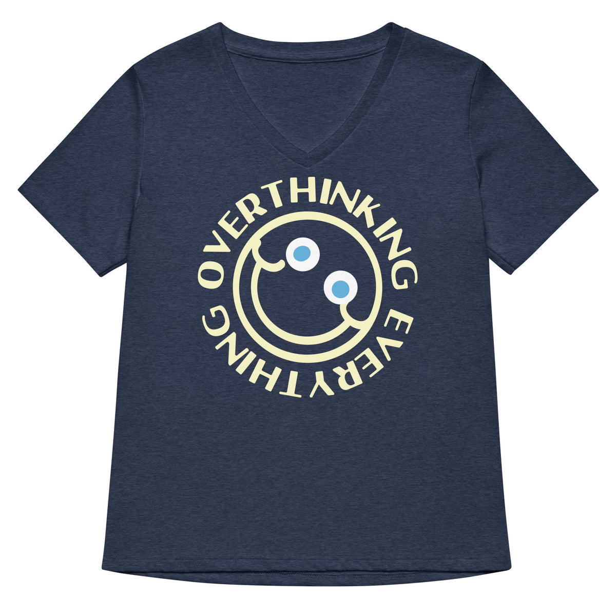 Overthinking Everything Women's V-Neck Tee product image 3