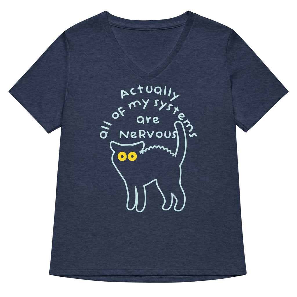 Actually All Of My Systems Are Nervous Women's V-Neck Tee product image 2