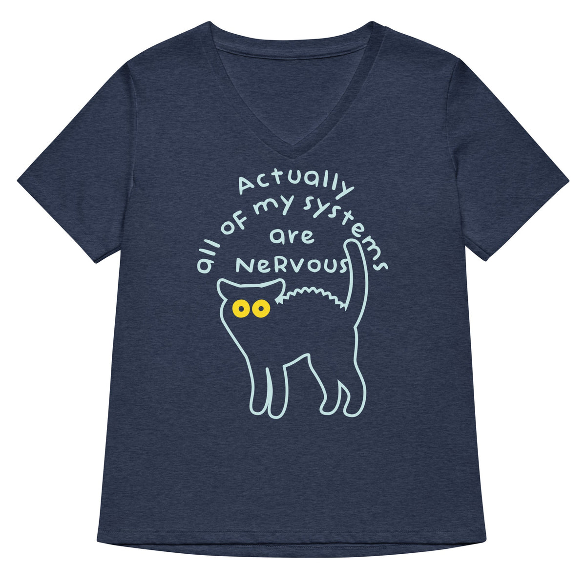 Actually All Of My Systems Are Nervous Women's V-Neck Tee product image 2