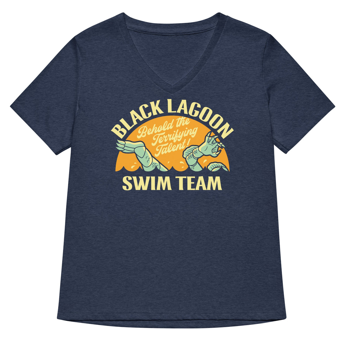 Black Lagoon Swim Team Women's V-Neck Tee product image 1