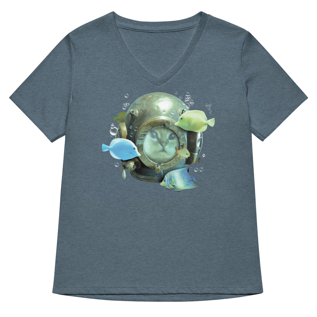 20,000 Purrrs Under The Sea Women's V-Neck Tee product image 4