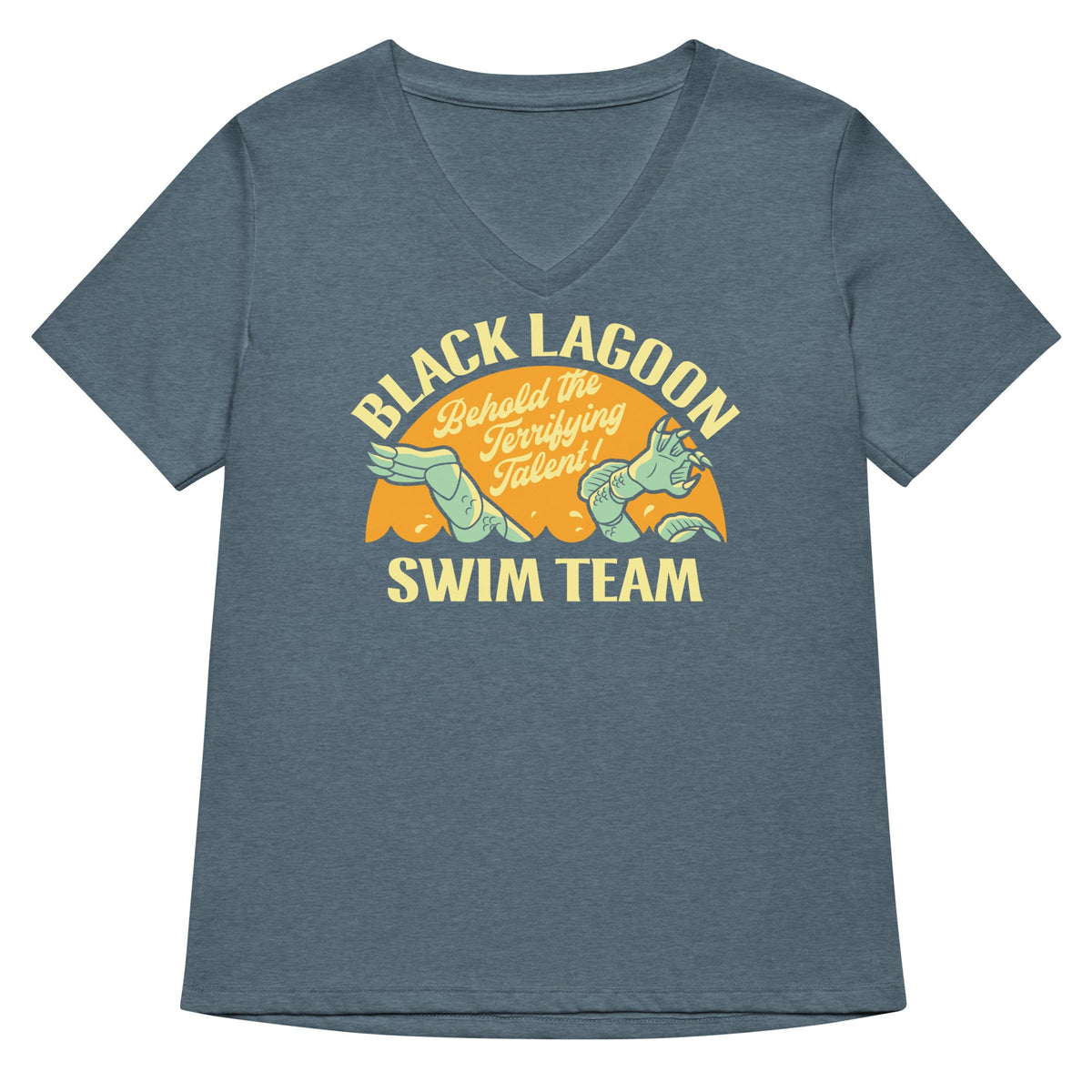 Black Lagoon Swim Team Women's V-Neck Tee product image 4