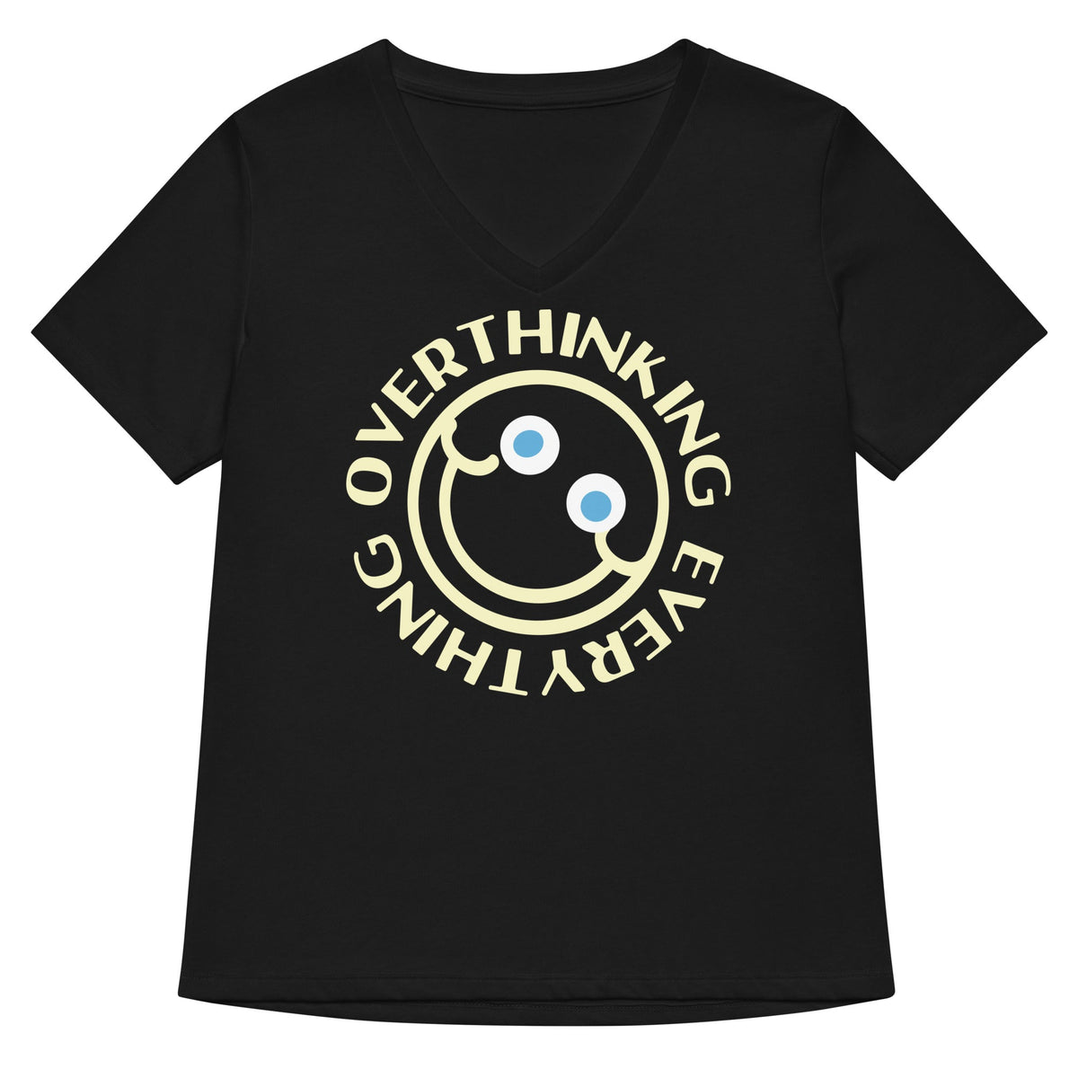 Overthinking Everything Women's V-Neck Tee product image 2