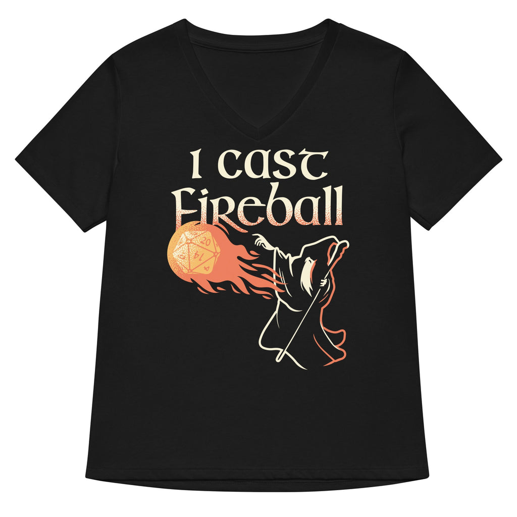 I Cast Fireball Women's V-Neck Tee product image 1