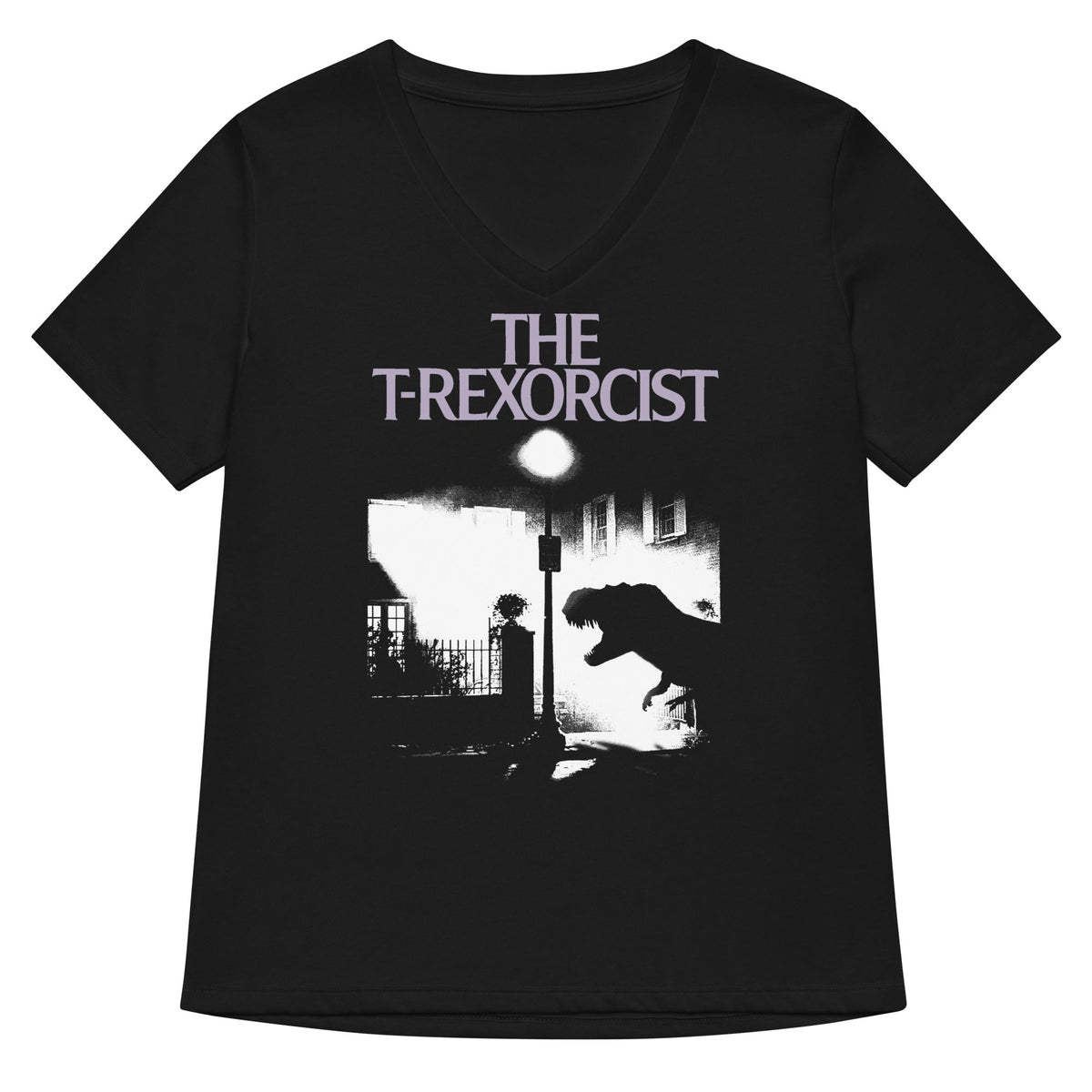 The T-Rexorcist Women's V-Neck Tee product image 1