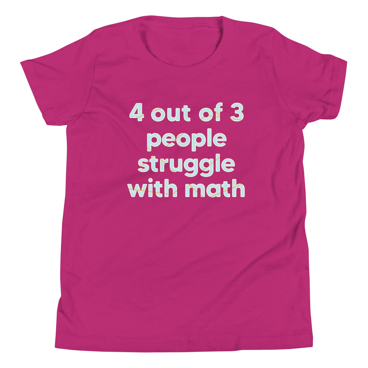 4 Out Of 3 People Struggle With Math Kid's Youth Tee product image 6