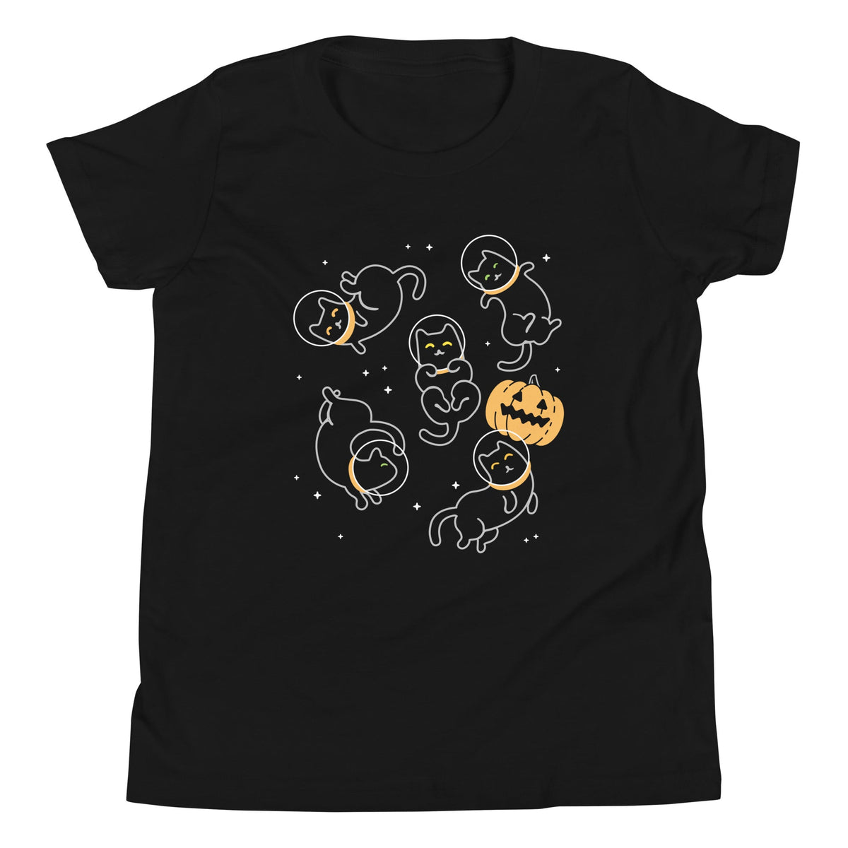 Cat Halloween In Space Kid's Youth Tee product image 1